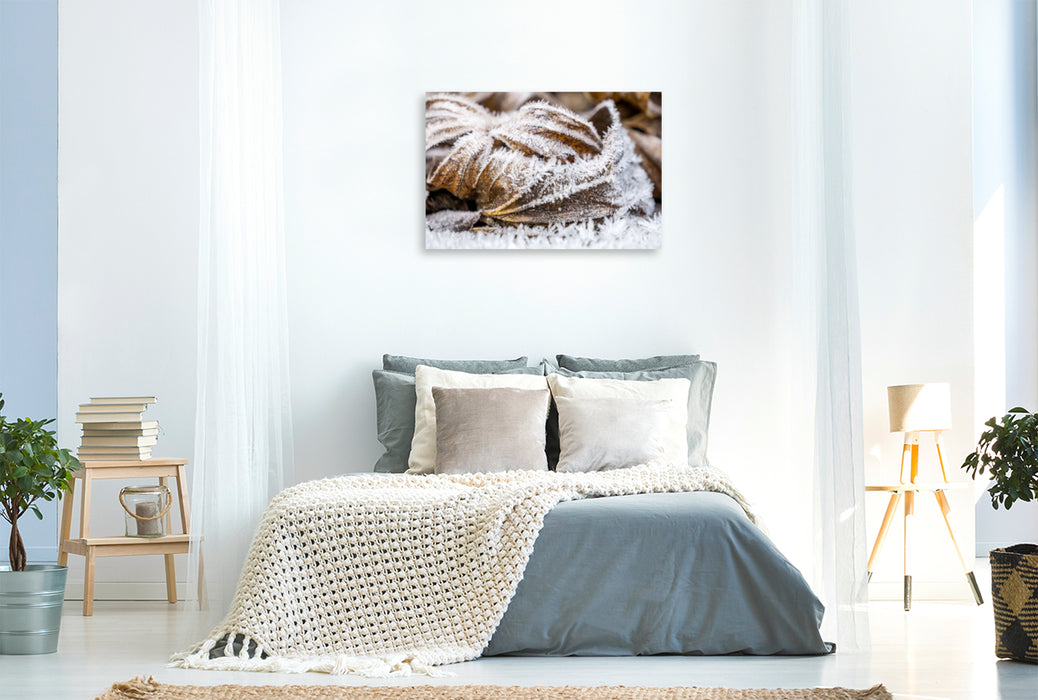 Premium textile canvas Premium textile canvas 120 cm x 80 cm across Unterm Hoarfrost 
