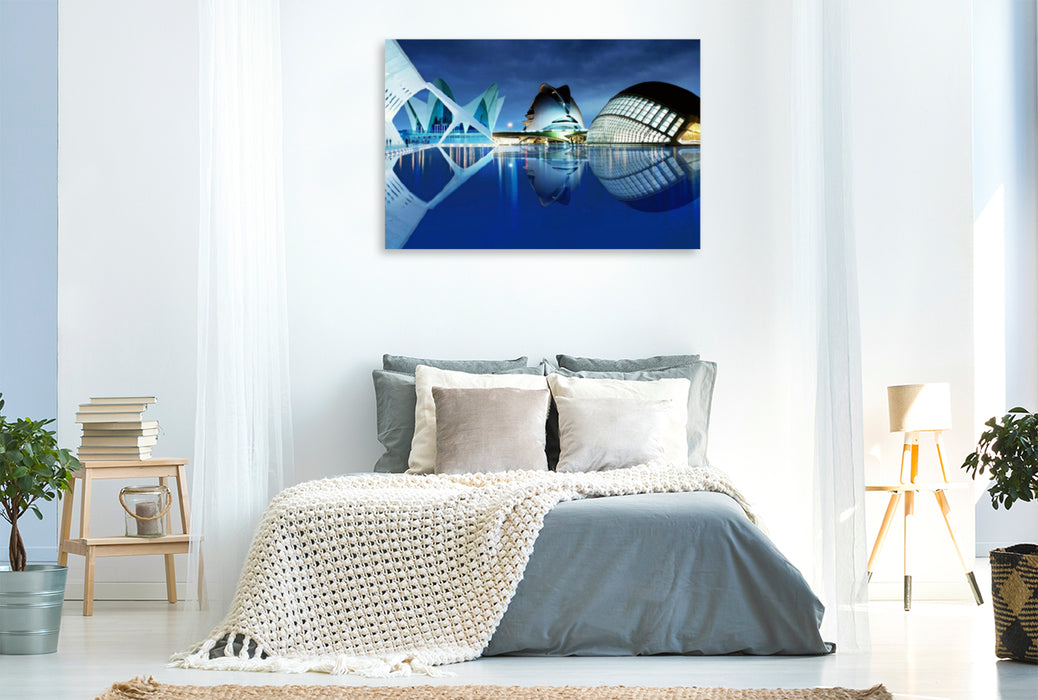 Premium textile canvas Premium textile canvas 120 cm x 80 cm landscape A motif from the calendar Valencia - history and modernity 