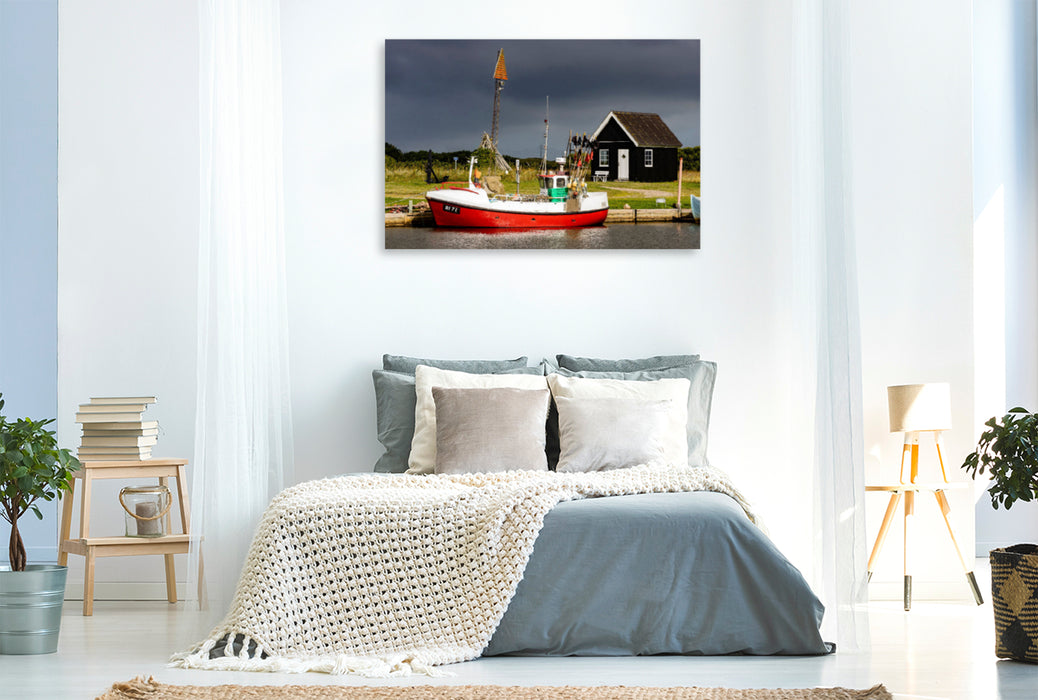 Premium textile canvas Premium textile canvas 120 cm x 80 cm across No. Lyngvig harbor was initially used to ship building materials for the lighthouse from Ringkøbing 