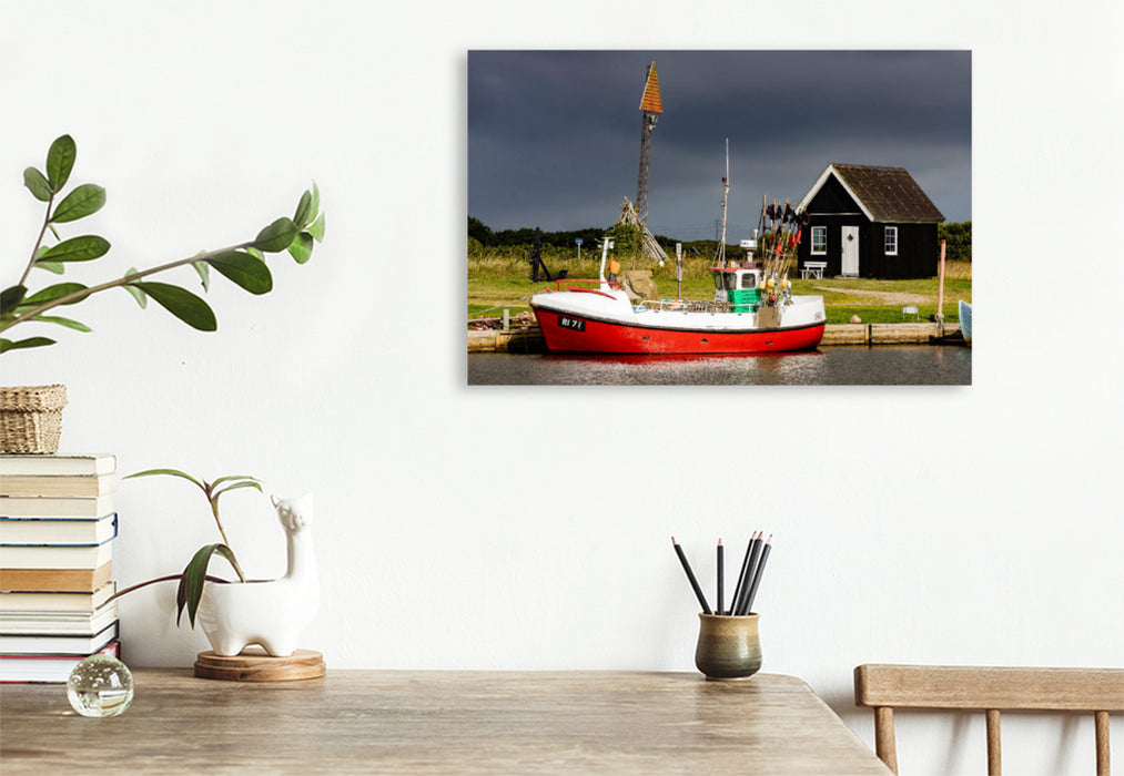 Premium textile canvas Premium textile canvas 120 cm x 80 cm across No. Lyngvig harbor was initially used to ship building materials for the lighthouse from Ringkøbing 