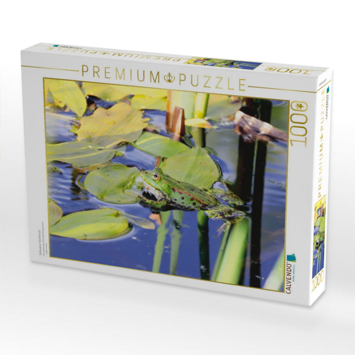 Gelassener Teichfrosch - CALVENDO Foto-Puzzle'