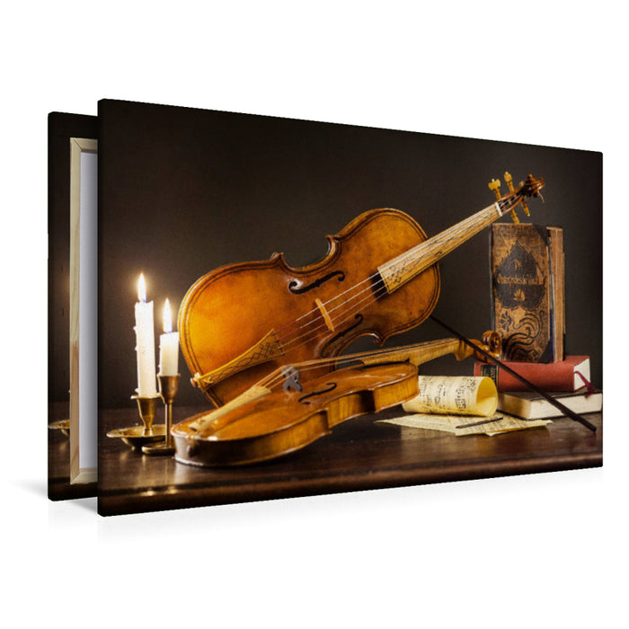 Premium Textil-Leinwand im Kerzenschein