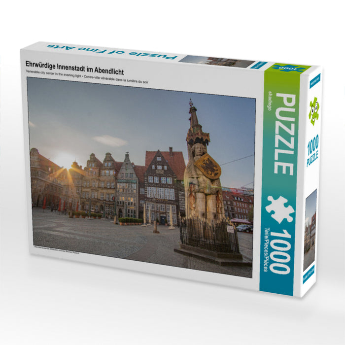 Ehrwürdige Innenstadt im Abendlicht 1000 Teile Puzzle quer - CALVENDO Foto-Puzzle'
