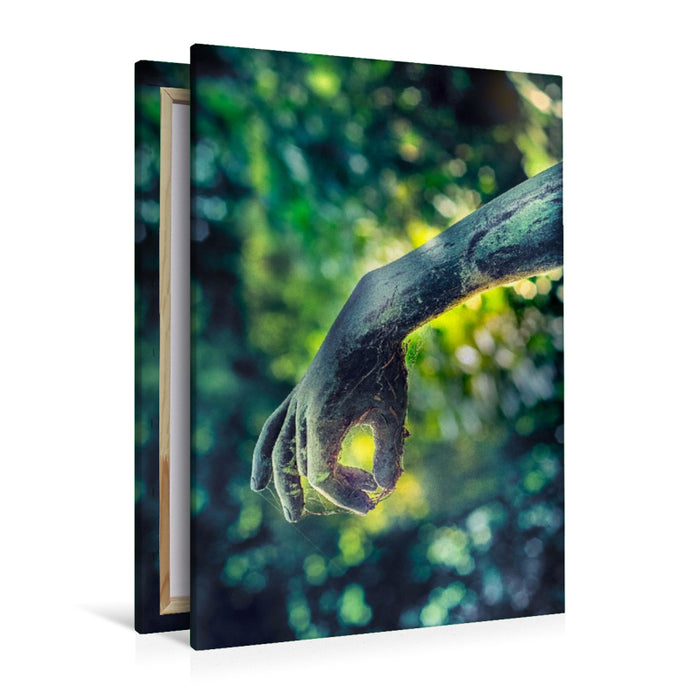 Premium Textil-Leinwand In der Hand