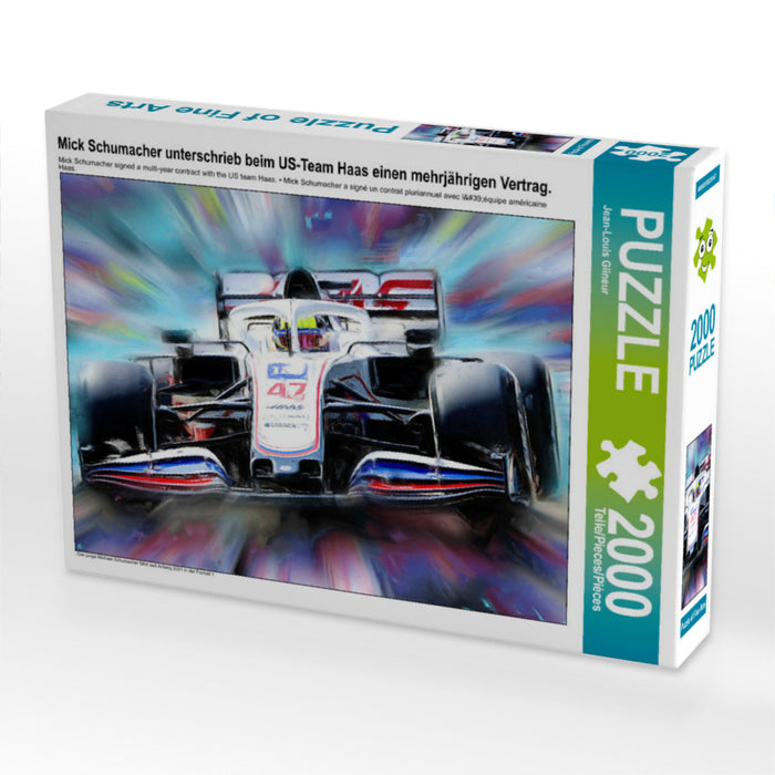 Mick Schumacher unterschrieb beim US-Team Haas einen mehrjährigen Vertrag. 2000 Teile Puzzle quer - CALVENDO Foto-Puzzle'