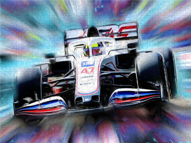 Mick Schumacher unterschrieb beim US-Team Haas einen mehrjährigen Vertrag. 2000 Teile Puzzle quer - CALVENDO Foto-Puzzle'