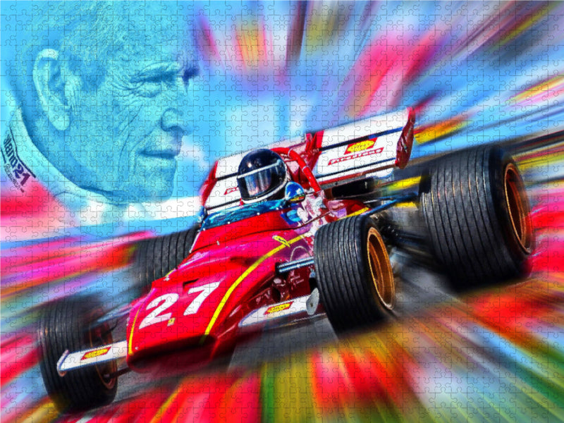 Der Belgier Jacky Ickx gehört zu den großen Motorsportlegenden 2000 Teile Puzzle quer - CALVENDO Foto-Puzzle'