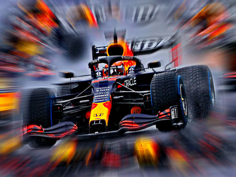 Zwar besitzt der Niederländer Max Verstappen auch die belgische Staatsbürgerschaft, fährt aber mit niederländischer Lizenz. Sein Vater Jos war vor über 20 Jahren auch in der Formel 1 aktiv. - CALVENDO Foto-Puzzle'