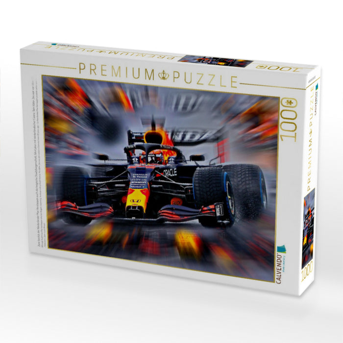 Zwar besitzt der Niederländer Max Verstappen auch die belgische Staatsbürgerschaft, fährt aber mit niederländischer Lizenz. Sein Vater Jos war vor über 20 Jahren auch in der Formel 1 aktiv. - CALVENDO Foto-Puzzle'