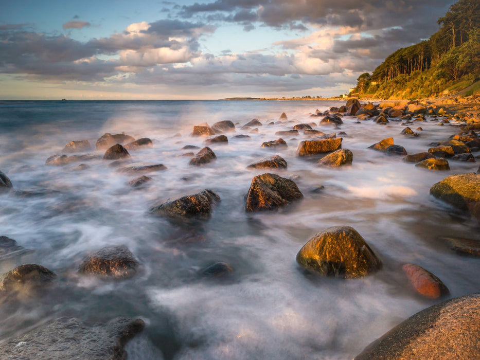 Erdfarben - Küste bei Heiligendamm am Abend - CALVENDO Foto-Puzzle'
