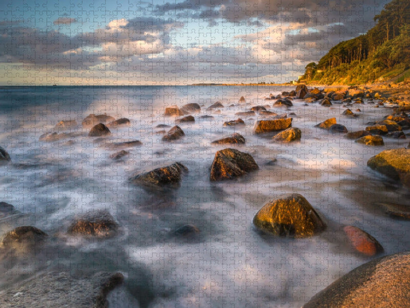 Erdfarben - Küste bei Heiligendamm am Abend - CALVENDO Foto-Puzzle'