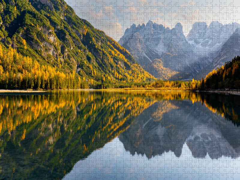 Blick über den Dürrensee zum Monte Cristallo - CALVENDO Foto-Puzzle'