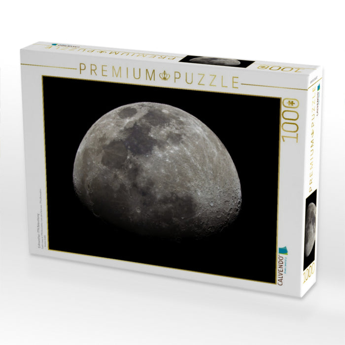 Erdmond bei ~77% Beleuchtung - CALVENDO Foto-Puzzle'