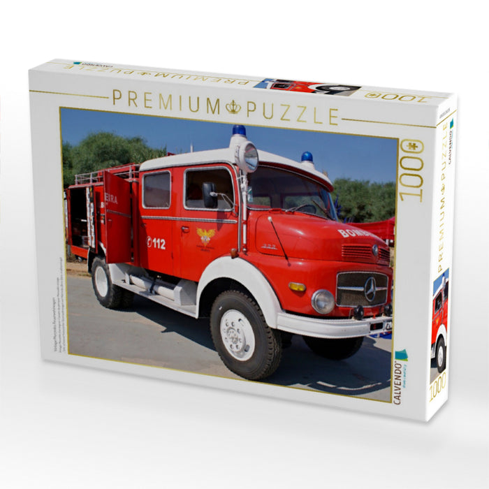 Vintage Mercedes Feuerwehrwagen - CALVENDO Foto-Puzzle'