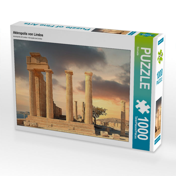 Akkropolis von Lindos 1000 Teile Puzzle quer - CALVENDO Foto-Puzzle'