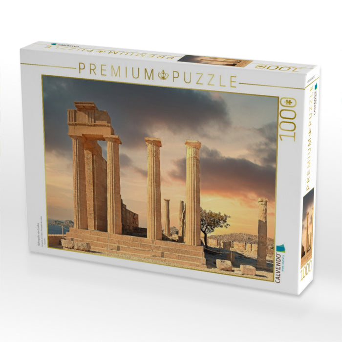 Akkropolis von Lindos - CALVENDO Foto-Puzzle'