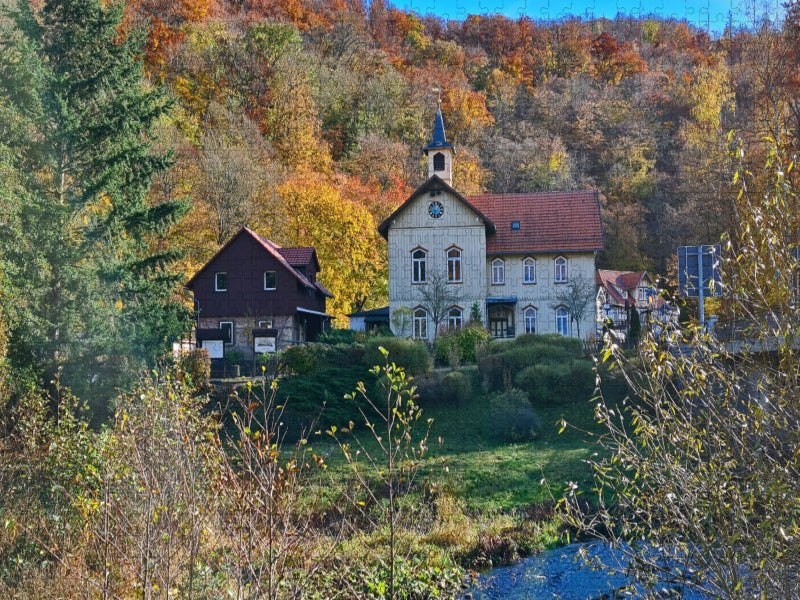 Kirche von Treseburg - CALVENDO Foto-Puzzle'
