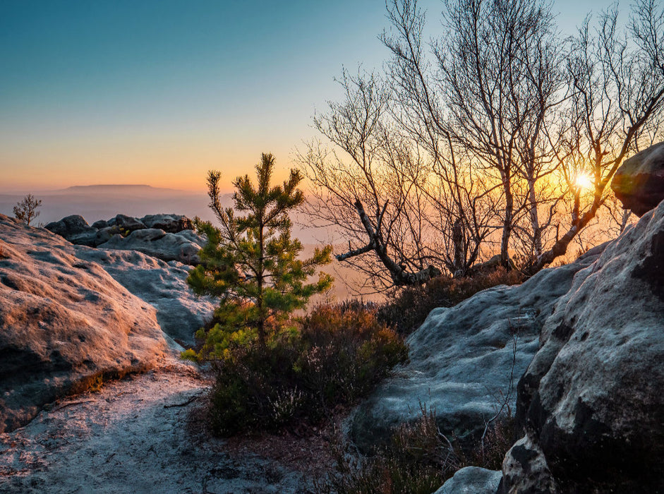 Gohrisch - Aussicht Richtung Hoher Schneeberg 2000 Teile Puzzle quer - CALVENDO Foto-Puzzle'