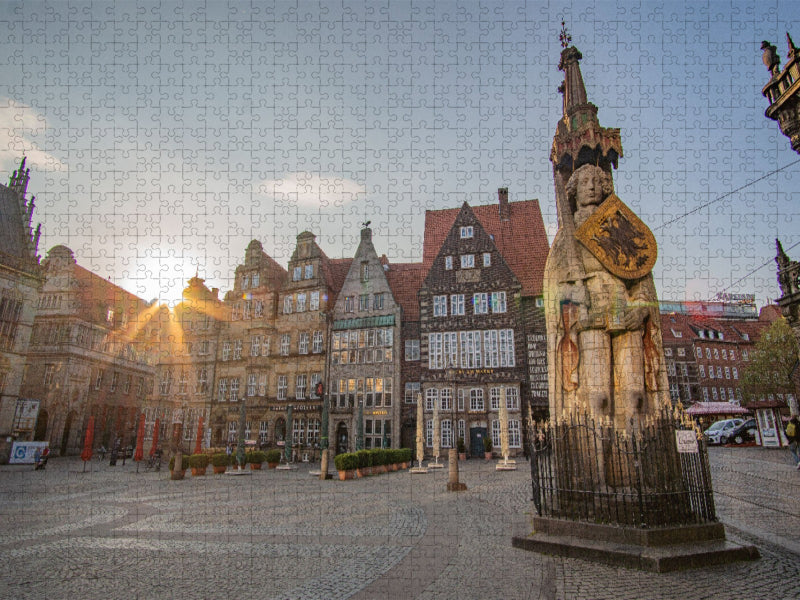 Ehrwürdige Innenstadt im Abendlicht - CALVENDO Foto-Puzzle'