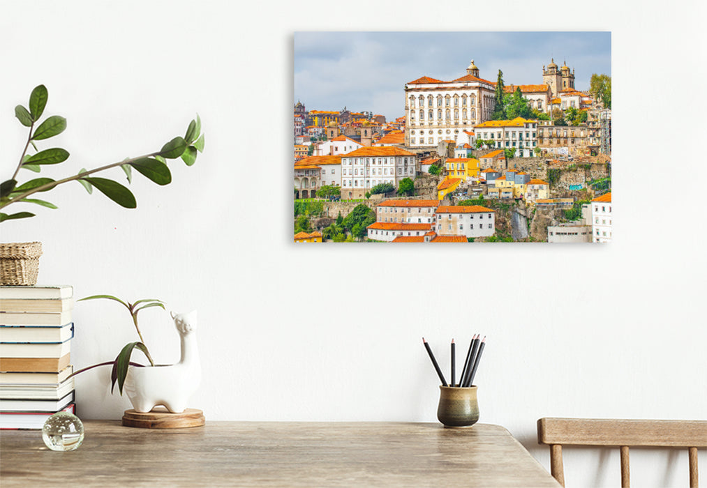 Premium Textil-Leinwand Premium Textil-Leinwand 120 cm x 80 cm quer Blick auf die Stadt Porto