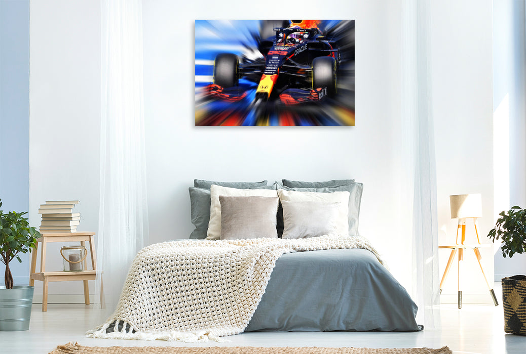 Premium Textil-Leinwand Premium Textil-Leinwand 120 cm x 80 cm quer Der Niederländer Max Verstappen ist mittlerweile der stärkste Rivale von Lewis Hamilton. Auch seine Mission trägt den Namen "Weltmeistertitel".