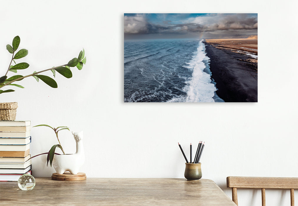 Premium Textil-Leinwand Premium Textil-Leinwand 120 cm x 80 cm quer Reynisfjara Beach