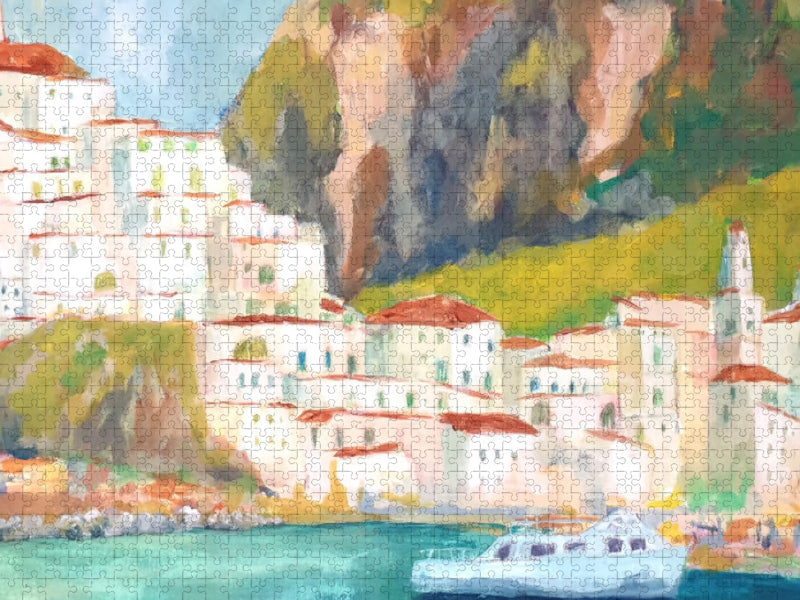 Ein Motiv aus dem Kalender Farben der Sehnsucht - Landschaftsmalerei mit Impressionen von Küsten, Häfen und Meer - CALVENDO Foto-Puzzle'