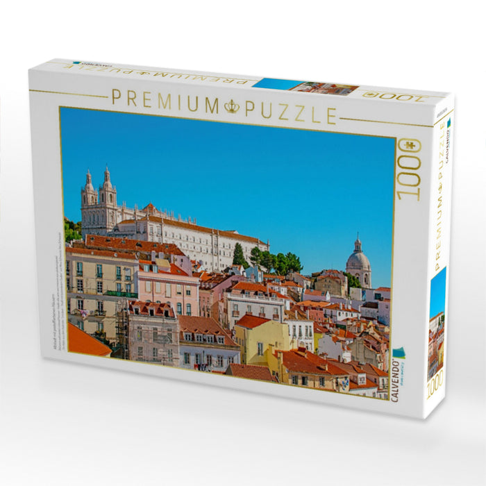 Altstadt mit pastellfarbenen Häusern - CALVENDO Foto-Puzzle'