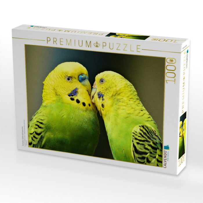 Verliebtes Wellensittichpärchen - CALVENDO Foto-Puzzle'