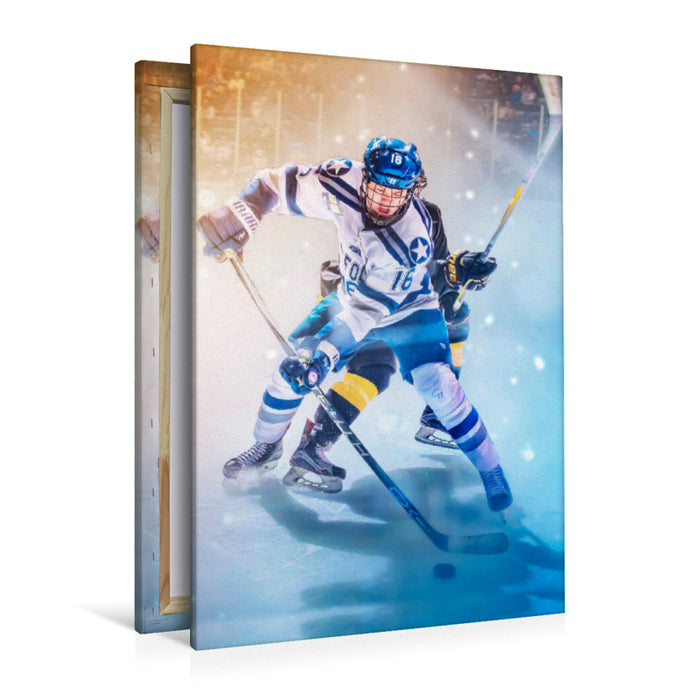 Premium Textil-Leinwand Eishockey