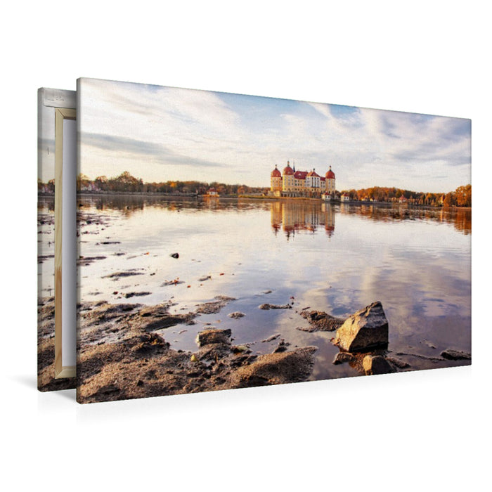 Premium Textil-Leinwand Schloss Moritzburg