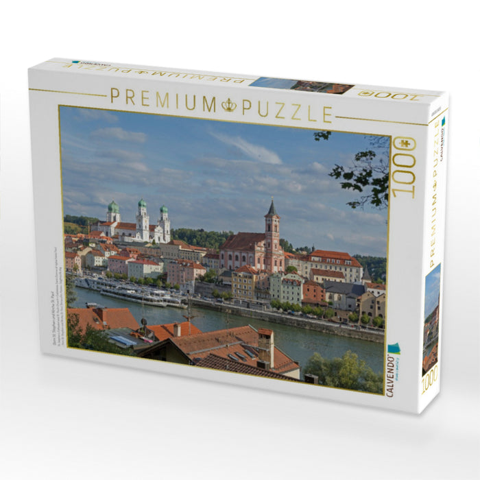 Dom St. Stephan und Kirche St. Paul - CALVENDO Foto-Puzzle'
