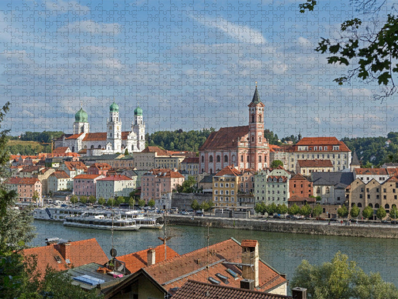 Dom St. Stephan und Kirche St. Paul - CALVENDO Foto-Puzzle'