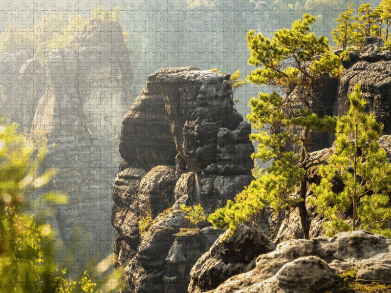 Bärenhornaussicht in der Sächsischen Schweiz - CALVENDO Foto-Puzzle'