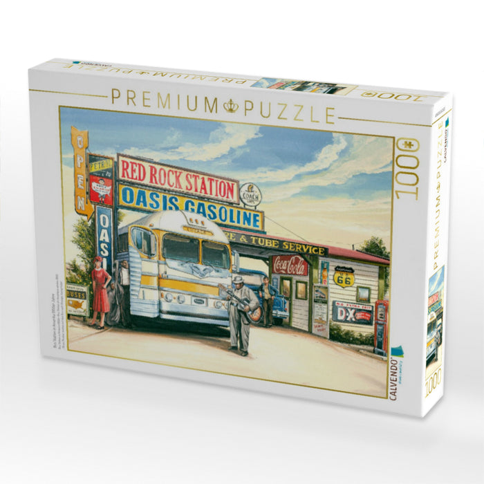 Bus Station in Amerika 1950er Jahre - CALVENDO Foto-Puzzle'