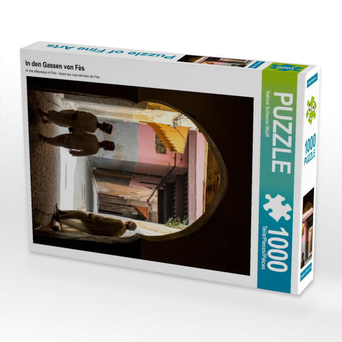 In den Gassen von Fès 2000 Teile Puzzle hoch - CALVENDO Foto-Puzzle'