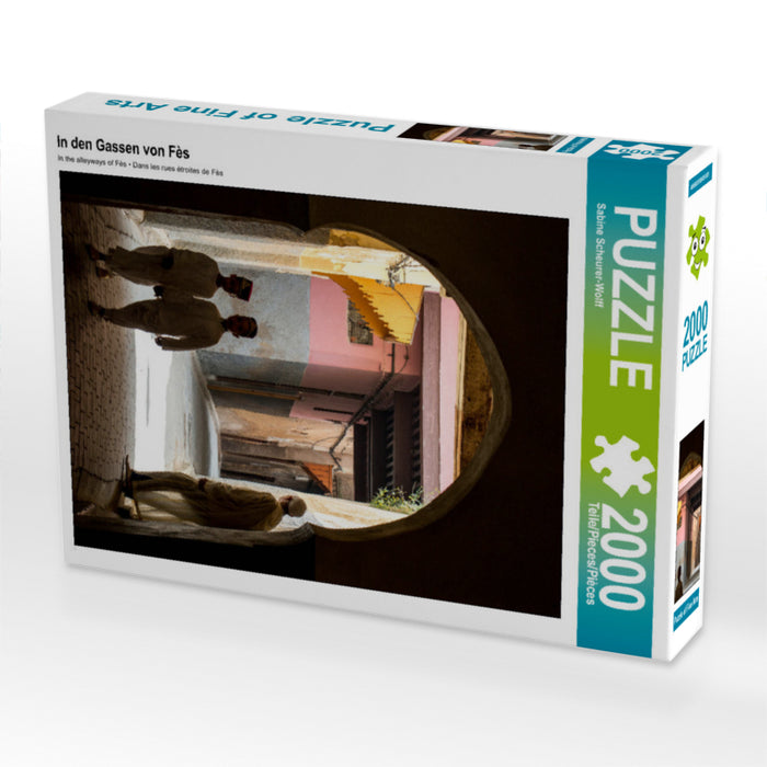 In den Gassen von Fès 2000 Teile Puzzle hoch - CALVENDO Foto-Puzzle'
