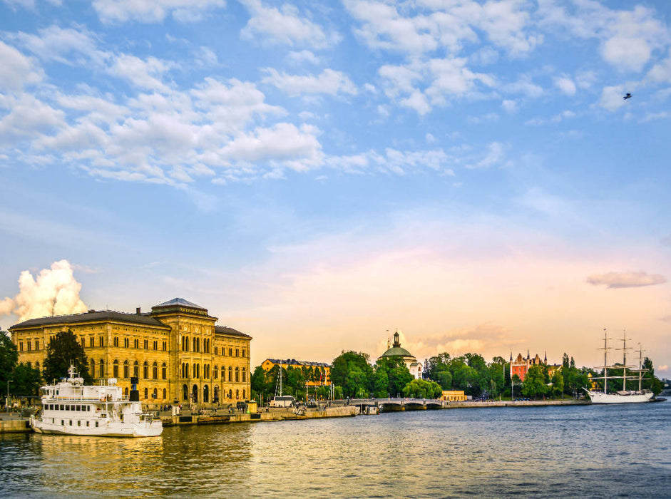Stockholm - Blick über den Norrström und das Nationalmuseum - CALVENDO Foto-Puzzle'