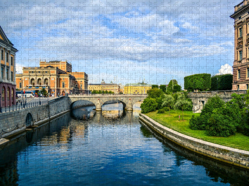 Stockholm - Norrbrobrücke und Königliche Oper - CALVENDO Foto-Puzzle'