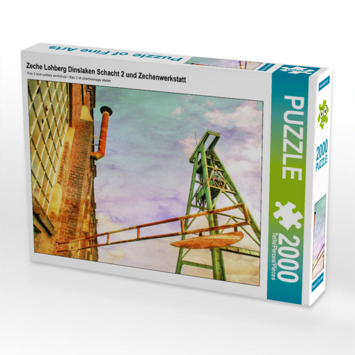 Zeche Lohberg Dinslaken Schacht 2 und Zechenwerkstatt 2000 Teile Puzzle quer - CALVENDO Foto-Puzzle'