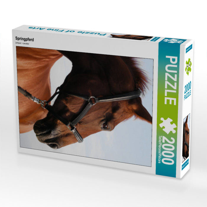 Springpferd 2000 Teile Puzzle hoch - CALVENDO Foto-Puzzle'