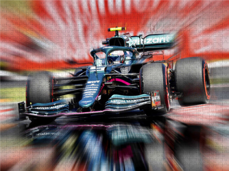 Sebastian Vettel - Deutschland - Team Aston Martin F1 2000 Teile Puzzle quer - CALVENDO Foto-Puzzle'