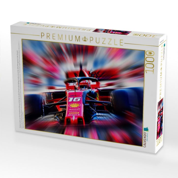Charles Leclerc aus dem Fürstentum Monaco ist bei der Scuderia Ferrari unter Vertrag. Leclerc ist erst der dritte Monegasse in der Formel 1 - CALVENDO Foto-Puzzle'