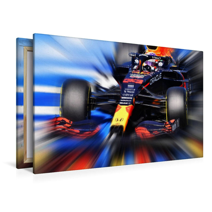 Premium Textil-Leinwand Der Niederländer Max Verstappen ist mittlerweile der stärkste Rivale von Lewis Hamilton. Auch seine Mission trägt den Namen "Weltmeistertitel".