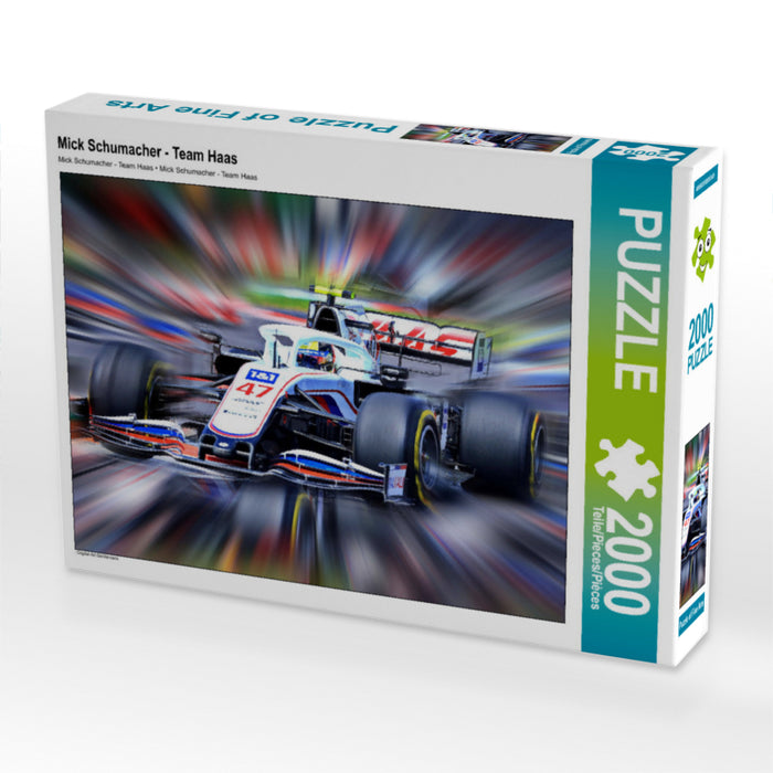 Mick Schumacher - Team Haas 2000 Teile Puzzle quer - CALVENDO Foto-Puzzle'