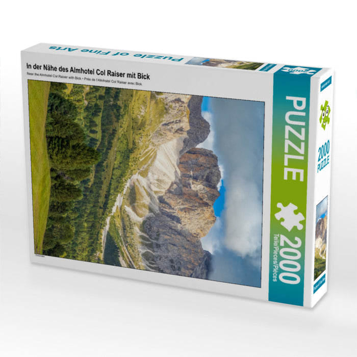In der Nähe des Almhotel Col Raiser mit Bick 2000 Teile Puzzle hoch - CALVENDO Foto-Puzzle'