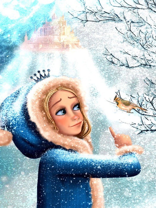 Prinzessin im Schnee - CALVENDO Foto-Puzzle'