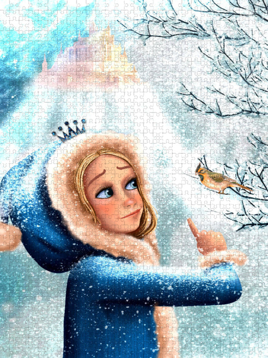 Prinzessin im Schnee - CALVENDO Foto-Puzzle'