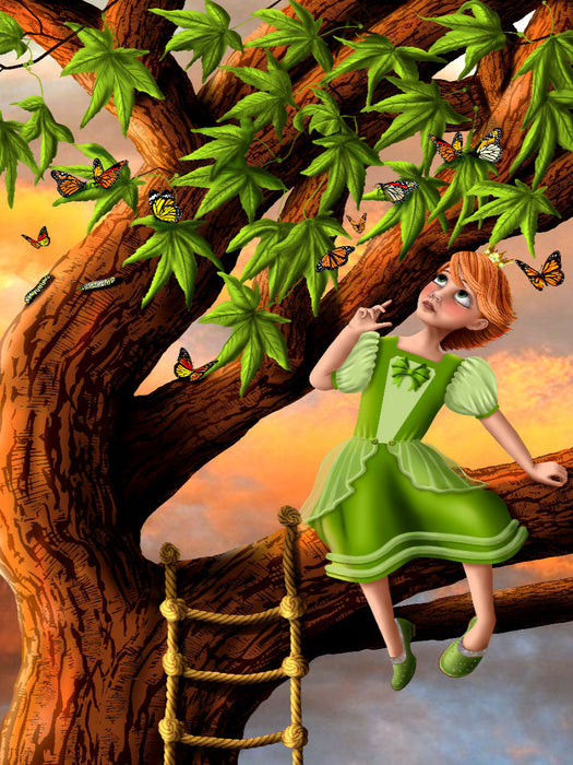 Prinzessin und die Schmetterlinge - CALVENDO Foto-Puzzle'