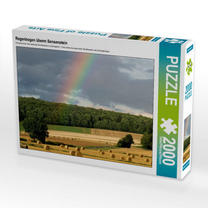 Rainbow over the scythe stone - CALVENDO photo puzzle 